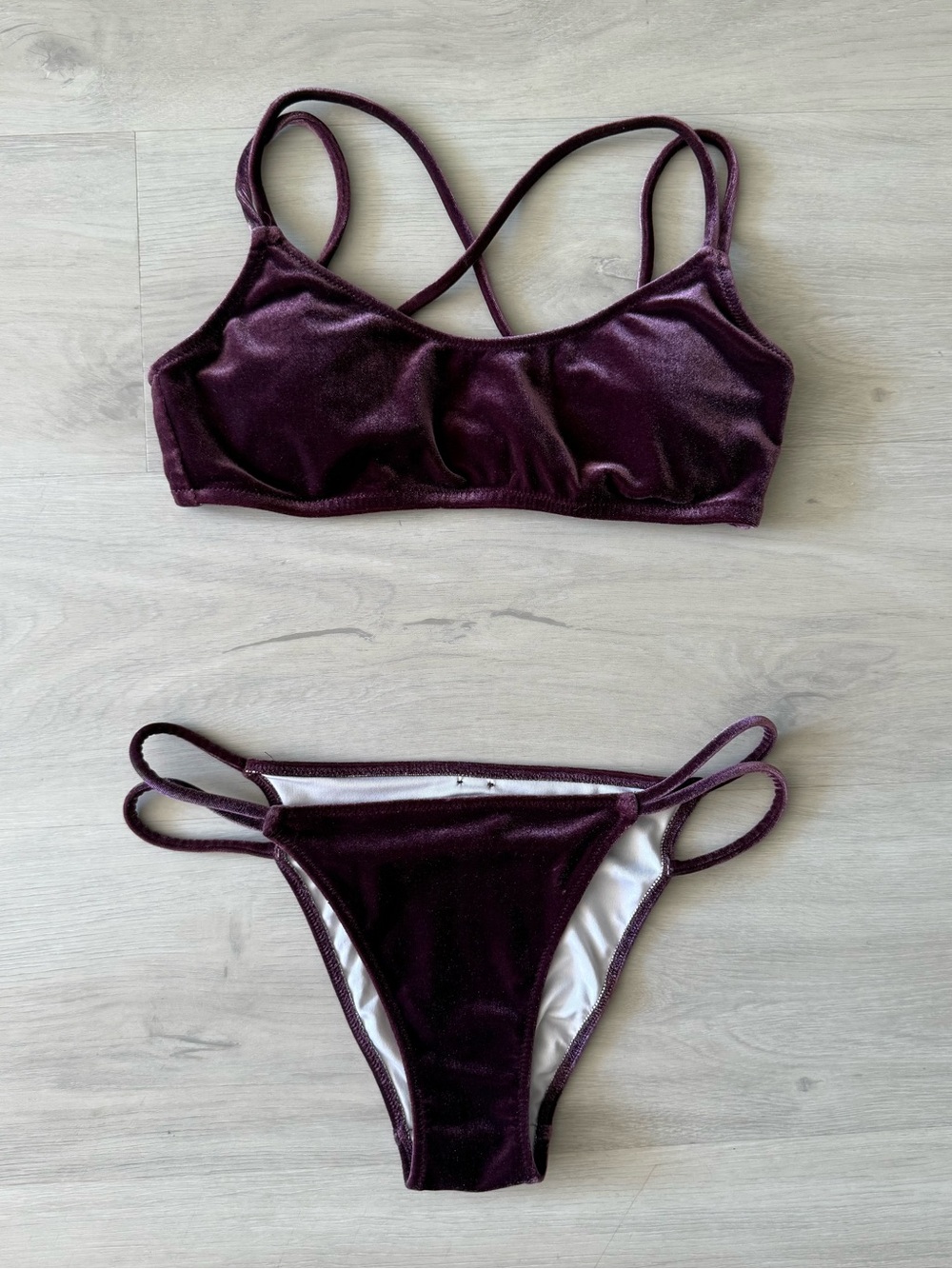 PINK Victoria Secret Velvet Bikini Set